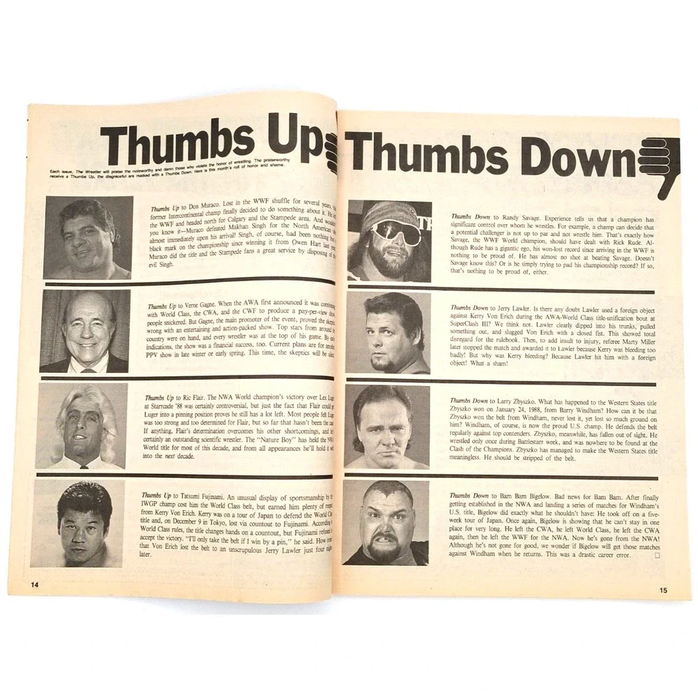 THE WRESTLER  APRIL 1989 - RANDY SAVAGE / HULK HOGAN / KERRY‎ VON ERICH / STING